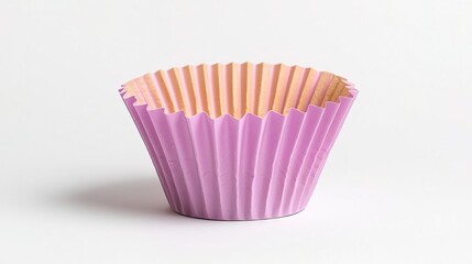A cupcake liner on solid white background, single object