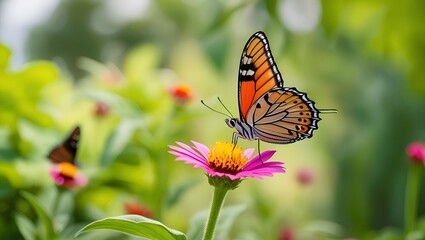 Obraz premium butterfly on flower