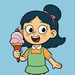 girl with ice cream