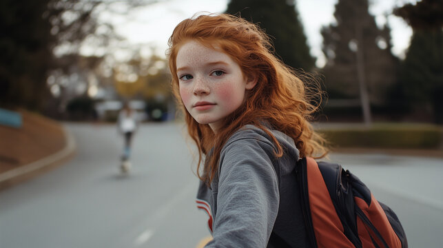 A 90s ginger haired tomboy high school skater girl real life
