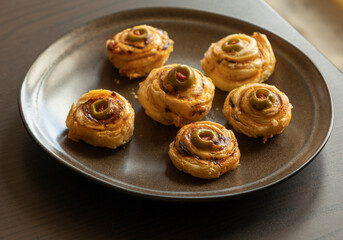 Halloween Eyeball Olive Puff - Delicious Close-Up