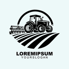 Farming tractor logo design unique creative design