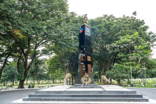Korean War Memorial Pylon at Philippines National Cemetery Libingan ng mga bayani, Taguig City, Metro Manila, Philippines
