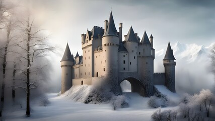 Fototapeta premium castles with winter