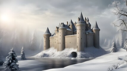 Fototapeta premium castles with winter