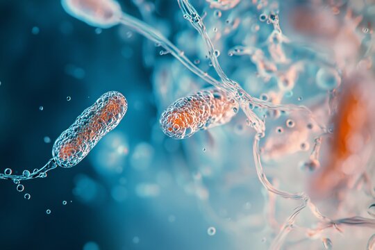 A captivating microscopic image highlights the dynamic interaction between sperm and egg, representing the inception of life.