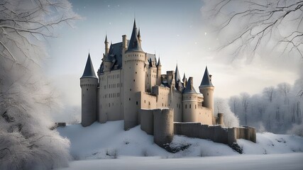 Fototapeta premium castles with winter