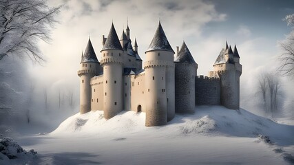 Fototapeta premium castles with winter