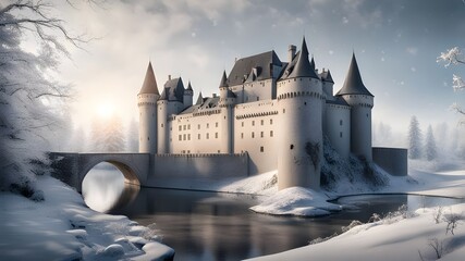 Fototapeta premium castles with winter