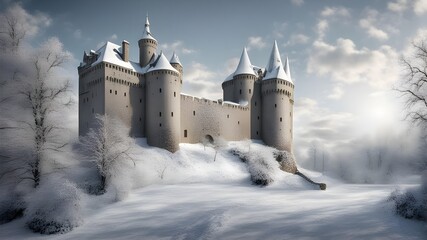Fototapeta premium castles with winter