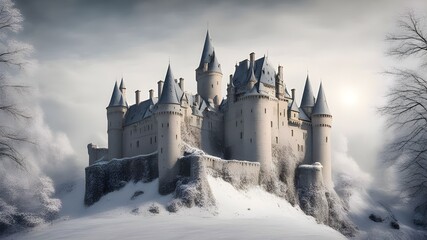 Fototapeta premium castles with winter