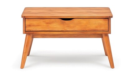 A coffee table with storage on solid white background, single object