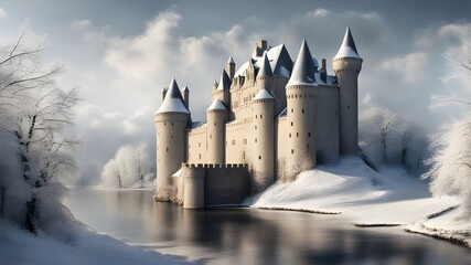 Fototapeta premium castles with winter
