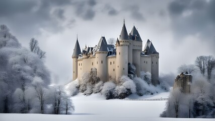 Naklejka premium castles with winter