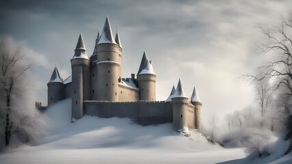 Fototapeta premium castles with winter