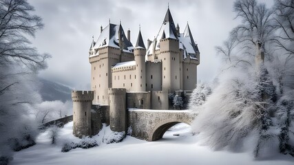 Fototapeta premium castles with winter