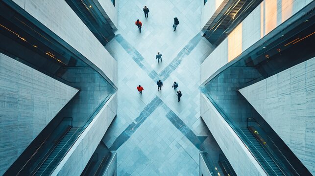 A striking image captures the essence of teamwork and collaboration in a corporate environment, showcasing varied projects and distinct objectives.