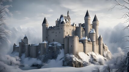 Fototapeta premium castles with winter