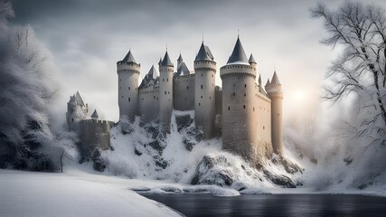 Fototapeta premium castles with winter
