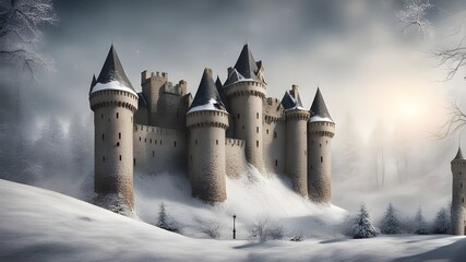 Fototapeta premium castles with winter