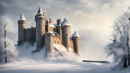 Fototapeta premium castles with winter