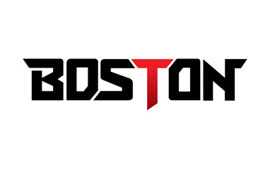 Boston typography design vector, for t-shirt, poster and other uses