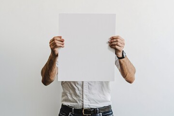 Promote your offerings with this versatile poster template featuring generous blank areas, set against a crisp white backdrop.