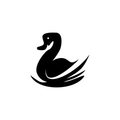 Duck logo vector illustration design template. Duck icon with attractive design.