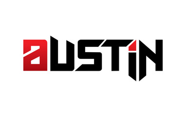 Austin typography design vector, for t-shirt, poster and other uses