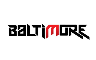 Fototapeta premium Baltimore typography design vector, for t-shirt, poster and other uses