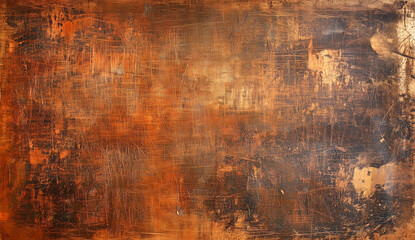 Obraz premium Vintage Grunge Texture with Rustic Brown and Orange Hues - Distressed Industrial Background