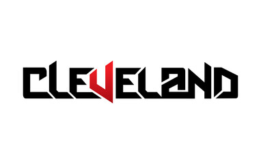 Cleveland typography design vector, for t-shirt, poster and other uses