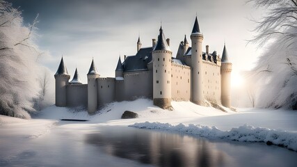 Fototapeta premium castles with winter