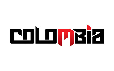 Colombia typography design vector, for t-shirt, poster and other uses