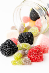 closeup of a pile of different candies