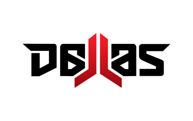 Dallas typography design vector, for t-shirt, poster and other uses