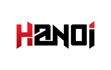 Hanoi typography design vector, for t-shirt, poster and other uses