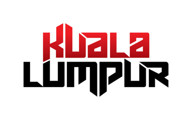 Kuala Lumpur typography design vector, for t-shirt, poster and other uses