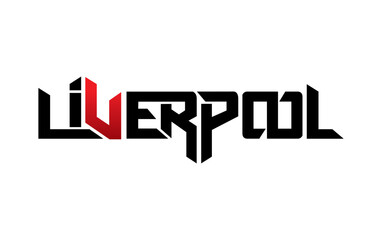 Liverpool typography design vector, for t-shirt, poster and other uses