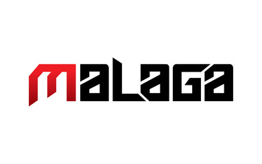 Malaga typography design vector, for t-shirt, poster and other uses