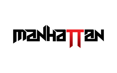 Manhattan typography design vector, for t-shirt, poster and other uses