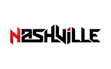 Nashville typography design vector, for t-shirt, poster and other uses