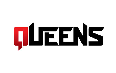 Queens typography design vector, for t-shirt, poster and other uses