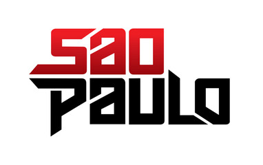 Sao Paulo typography design vector, for t-shirt, poster and other uses