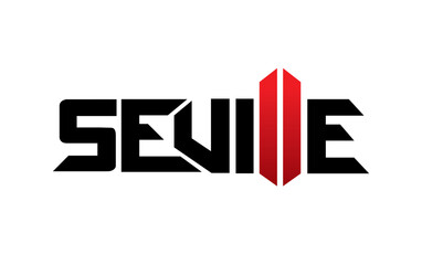 Seville typography design vector, for t-shirt, poster and other uses