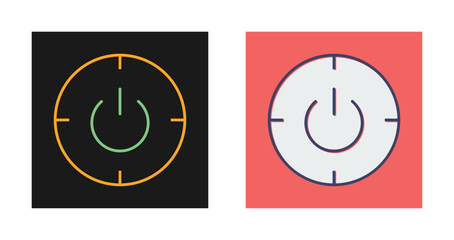 Scheduled power on & off Vector Icon