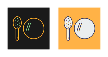 Brush and Mirror Vector Icon