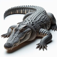 Fototapeta premium crocodile on white