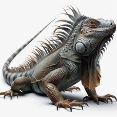Obraz premium iguana on a white background