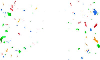 3D color party confetti